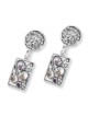 Rafael Jewelry 925 Sterling Silver Filigree Pattern Earrings with Amet