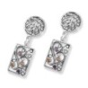 Rafael Jewelry 925 Sterling Silver Filigree Pattern Earrings with Amet