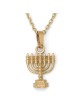 14K Gold Menorah Pendant by Rafael Jewelry