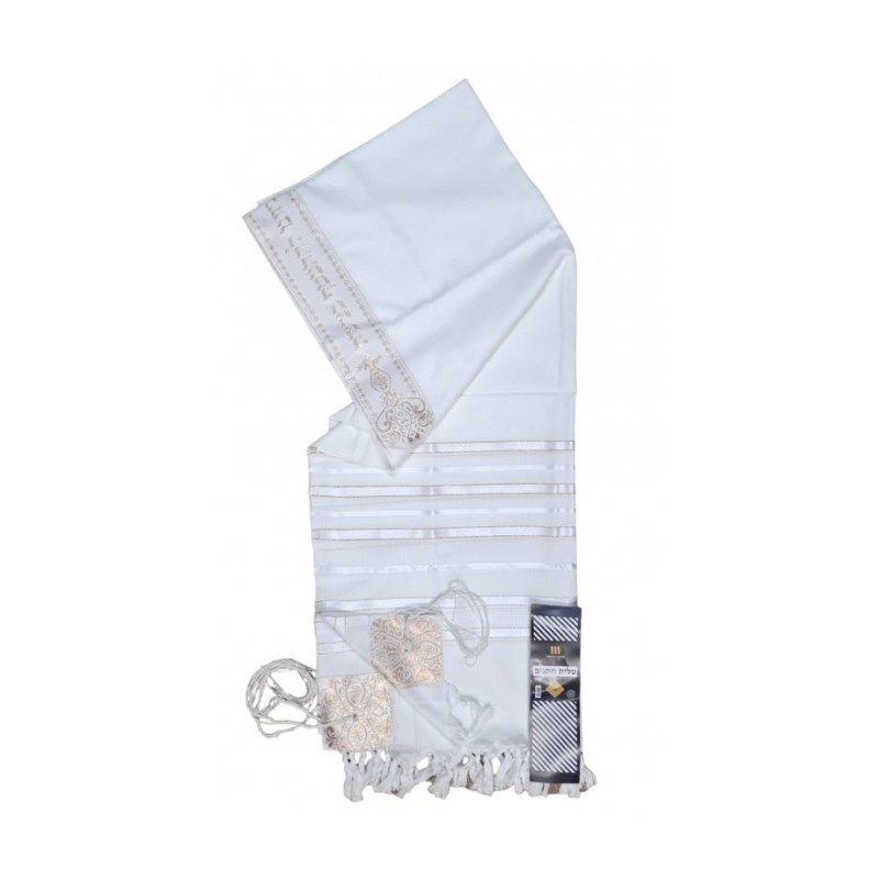 Acrylic Non Slip Tallit Textured Checke... | Traditional Prayer Shawls