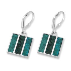 Rafael Jewelry Sterling Silver and Eilat Stone Satelite Earrings