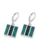 Rafael Jewelry Boucles d'oreilles satellite en argent sterling et pierre d'Eilat