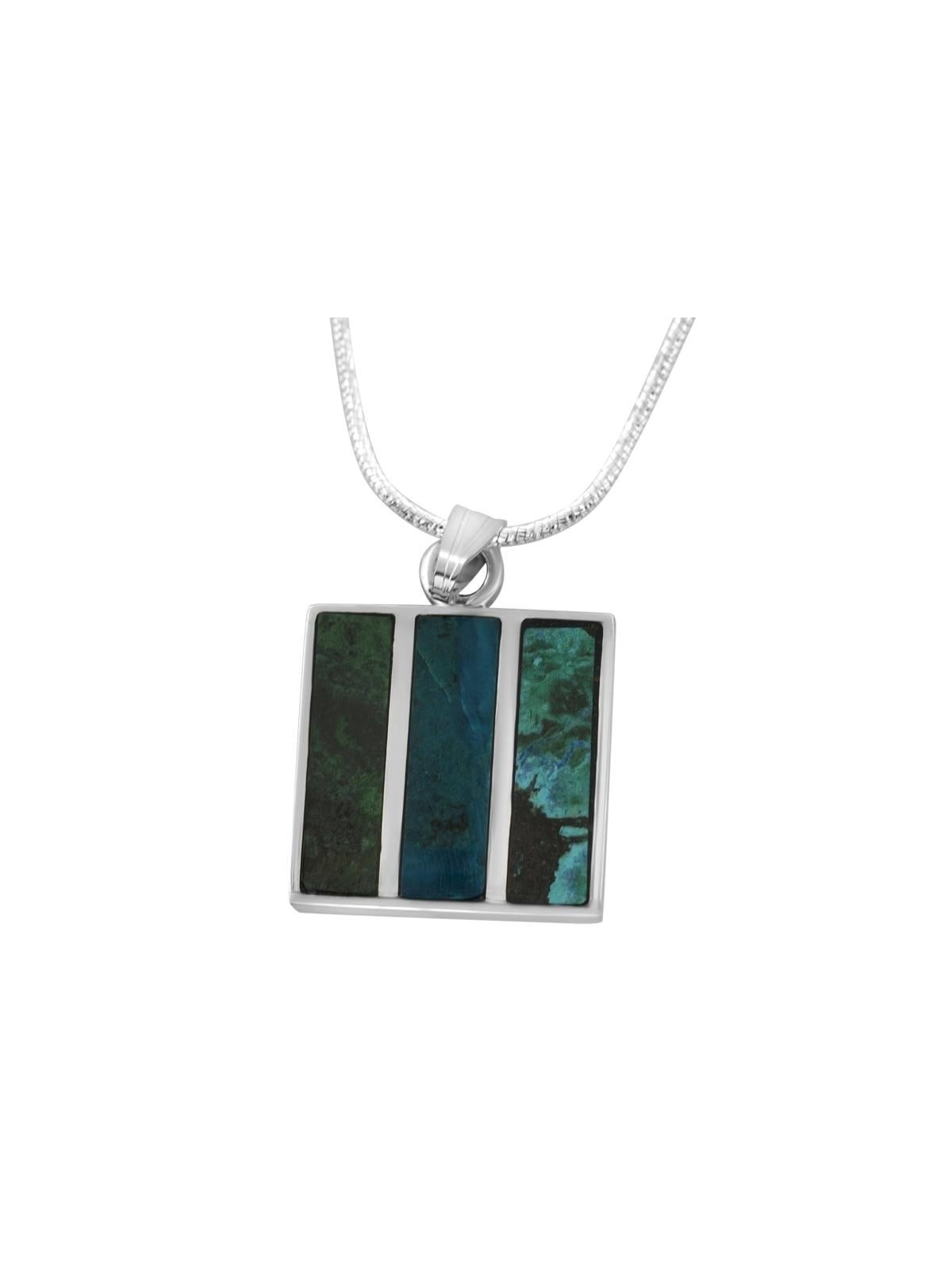 Collier satellite en argent sterling et pierre d’Eilat
