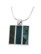 Sterling Silver and Eilat Stone Satellite Necklace