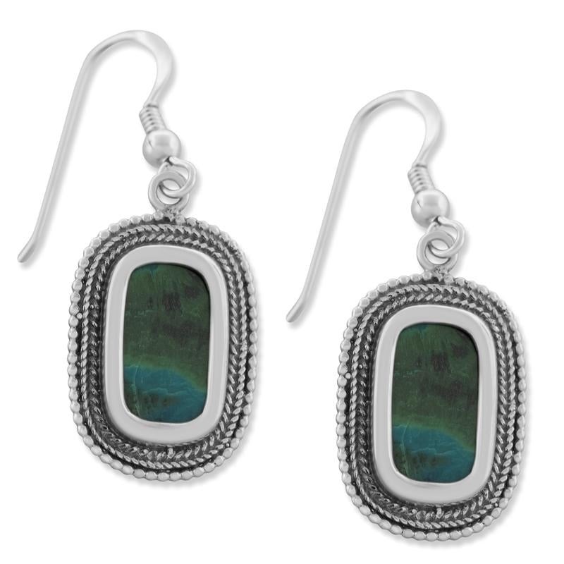 Boucles d'oreilles d'enchantement en argent sterling et pierre d'Eilat