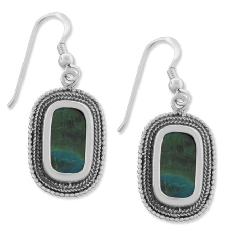 Boucles d'oreilles d'enchantement en argent sterling et pierre d'Eilat
