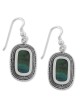Boucles d'oreilles d'enchantement en argent sterling et pierre d'Eilat