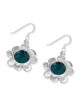 Rafael Jewelry Boucles d'oreilles marguerite en argent sterling et pierre d'Eilat