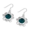 Rafael Jewelry Sterling Silver and Eilat Stone Daisy Earrings