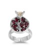 Rafael Jewelry Grenade en argent sterling et or jaune 14 carats avec garn