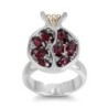 Rafael Jewelry Sterling Silver & 14K Yellow Gold Pomegranate with Garn