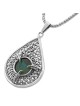 Collier en argent sterling et pierre d’Eilat en forme de larme