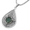Sterling Silver and Eilat Stone Teardrop Necklace