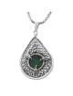 Collier en argent sterling et pierre d’Eilat en forme de larme