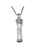 Pendentif Lion de Juda en argent sterling 925 et or 14 carats Couronne Torah Scr