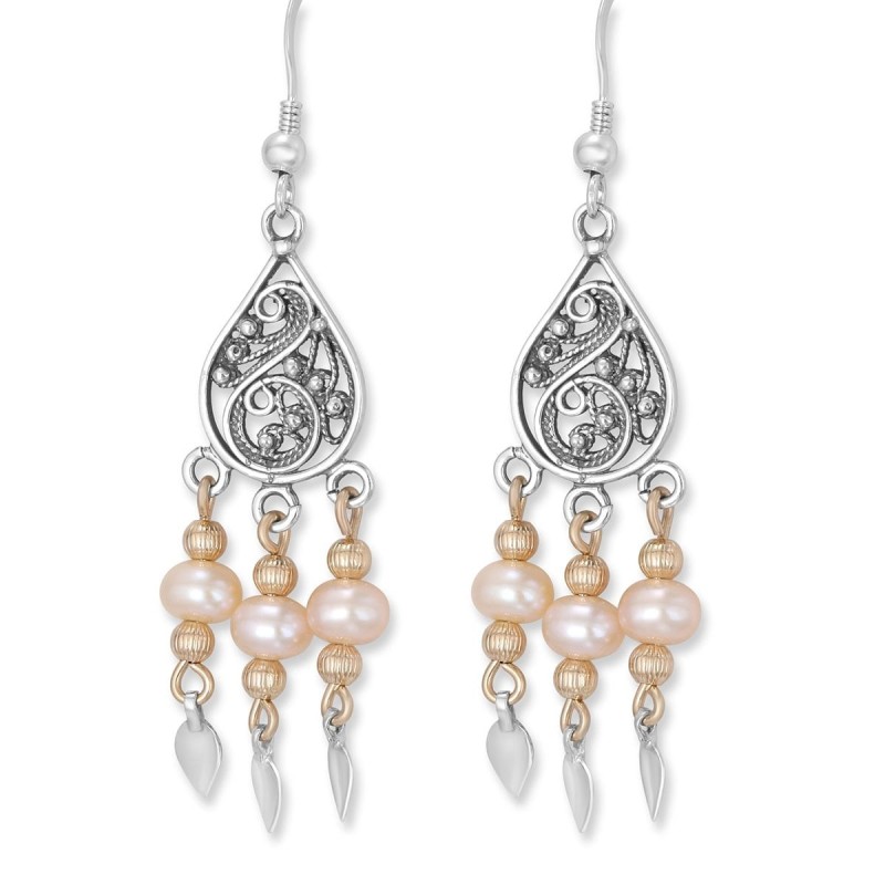 Rafael Jewelry Filigrane Argent Sterling avec Perles Larme Chat de Rêve