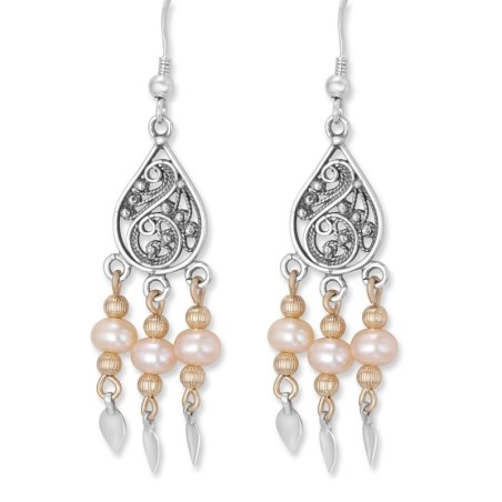 Rafael Jewelry Filigrane Argent Sterling avec Perles Larme Chat de Rêve