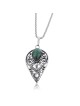 Collier double larme en pierre d'Eilat et argent