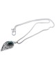 Collier double larme en pierre d'Eilat et argent