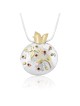 Incroyable collier de grenade en argent et en or