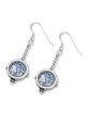 Rafael Jewelry Roman Glass and Silver Long Earrings
