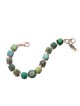 24K Rose Gold-Plated Green Gemstones Bracelet