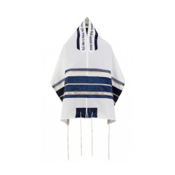 Ronit Gur Navy and Gold Stripes Tallit Prayer Shaw... | Modern Tallits