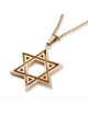 14K Yellow Gold Cutout Star of David Pendant