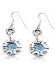 Boucles d'oreilles Arches romaines en verre et argent