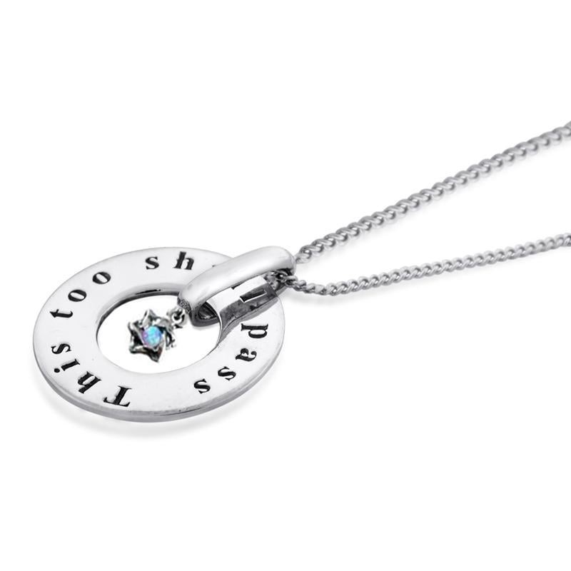 Grand collier de roue en argent - Cela aussi passera