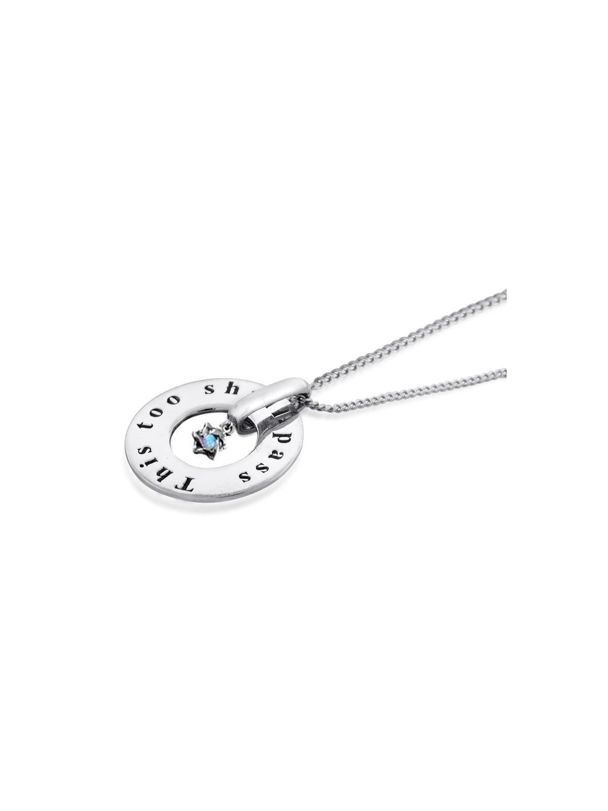 Grand collier de roue en argent - Cela aussi passera