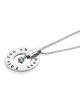 Large Silver Wheel Necklace - This Too Shall Pass
