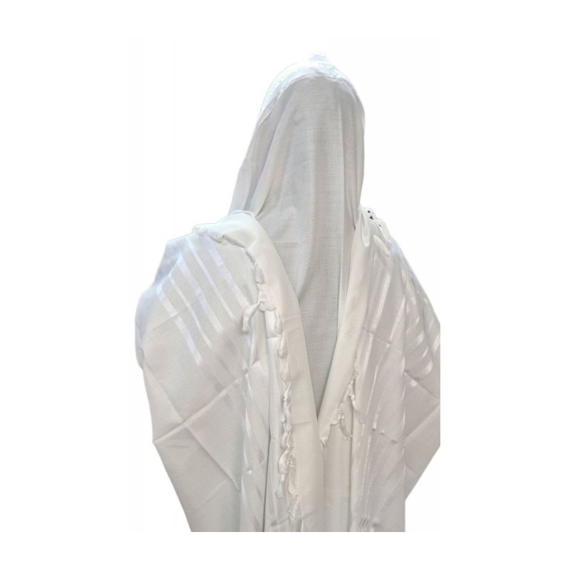 Acrylic Non Slip Tallit Textured Checke... | Traditional Prayer Shawls