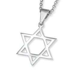 Collier pendentif étoile de David classique en argent sterling