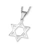 Classic Sterling Silver Star of David Pendant Necklace