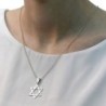 Classic Sterling Silver Star of David Pendant Necklace