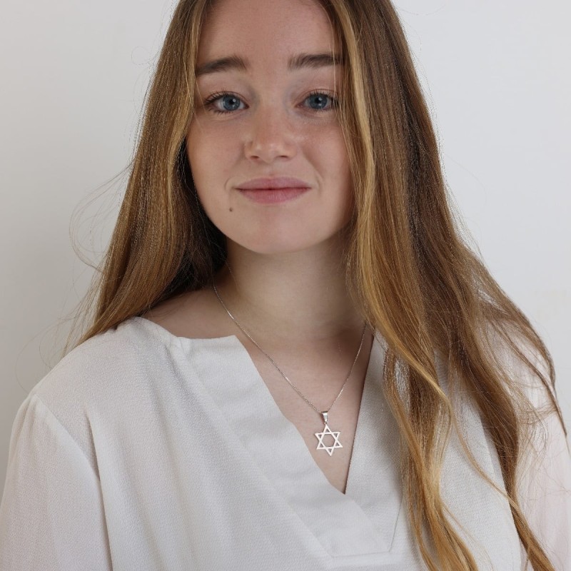 Classic Sterling Silver Star of David Pendant Necklace
