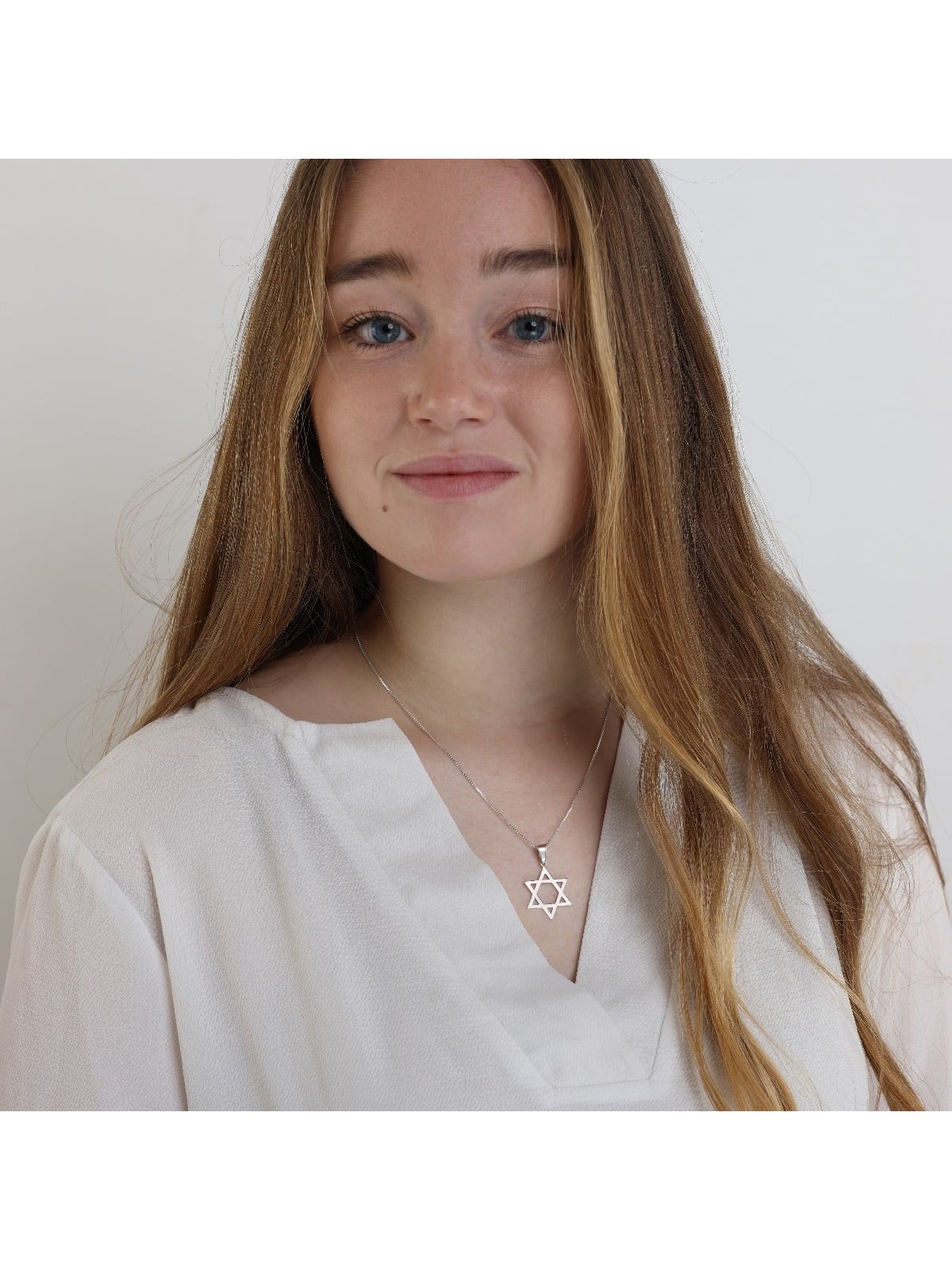 Collier pendentif étoile de David classique en argent sterling