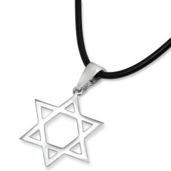 Classic Sterling Silver Star of David Pendant Necklace