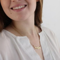 24K Gold-Plated Hebrew Name Necklace (Torah Script)