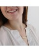 Collier avec prénom hébreu plaqué or 24 carats (écriture de la Torah)