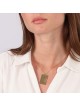 Collier en argent avec plaque d'identité de bénédiction sacerdotale avec étoile de David découpée
