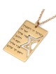 Silver Priestly Blessing Dog Tag Necklace with Cut-Out Star of David