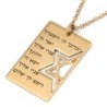 Silver Priestly Blessing Dog Tag Necklace with Cut-Out Star of David