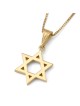 Collier pendentif unisexe petite étoile de David en or 14 carats