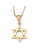 Collier pendentif unisexe petite étoile de David en or 14 carats