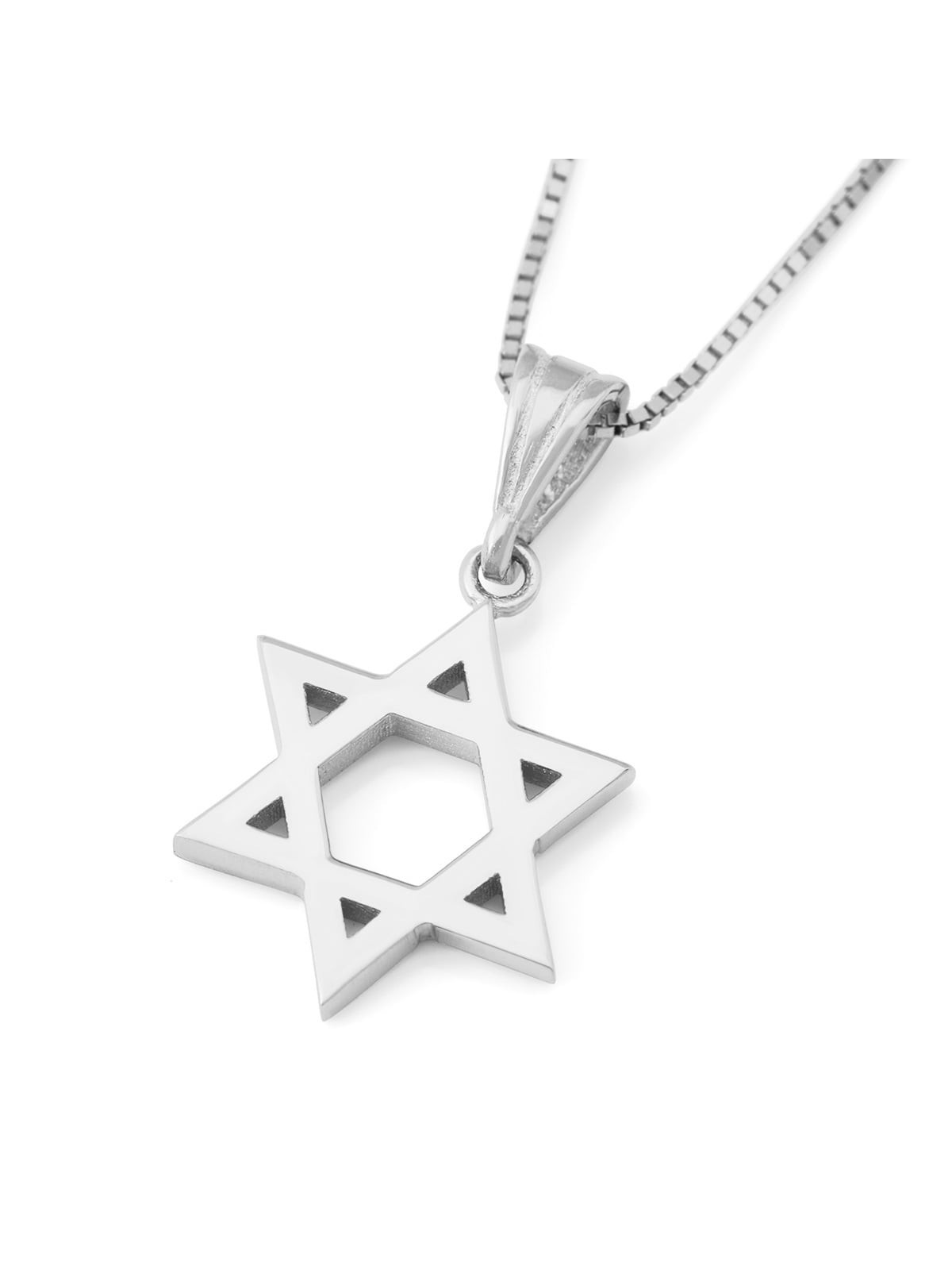 Collier pendentif unisexe petite étoile de David en or 14 carats