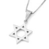14K Gold Small Star of David Unisex Pendant Necklace