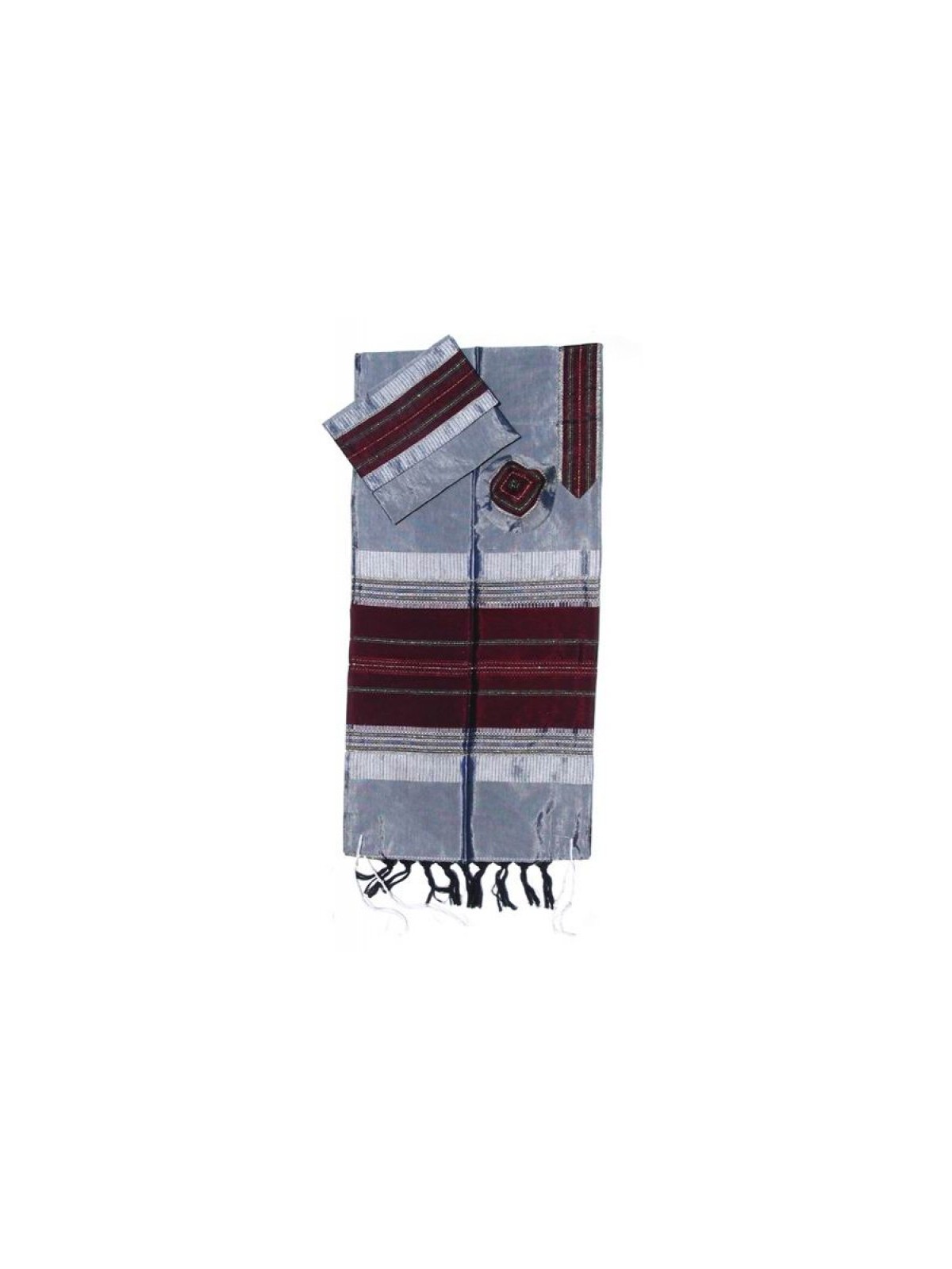 Gabrieli Handwoven Gray Silk Tallit Se... | Gabrieli Hand Woven Tallit