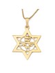 Unisex Star of David and Am Yisrael Chai Necklace - Silver or Gold Pla